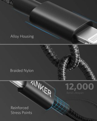 Anker Nylon USB-C to Lightning (6ft/1.8m) - A8623